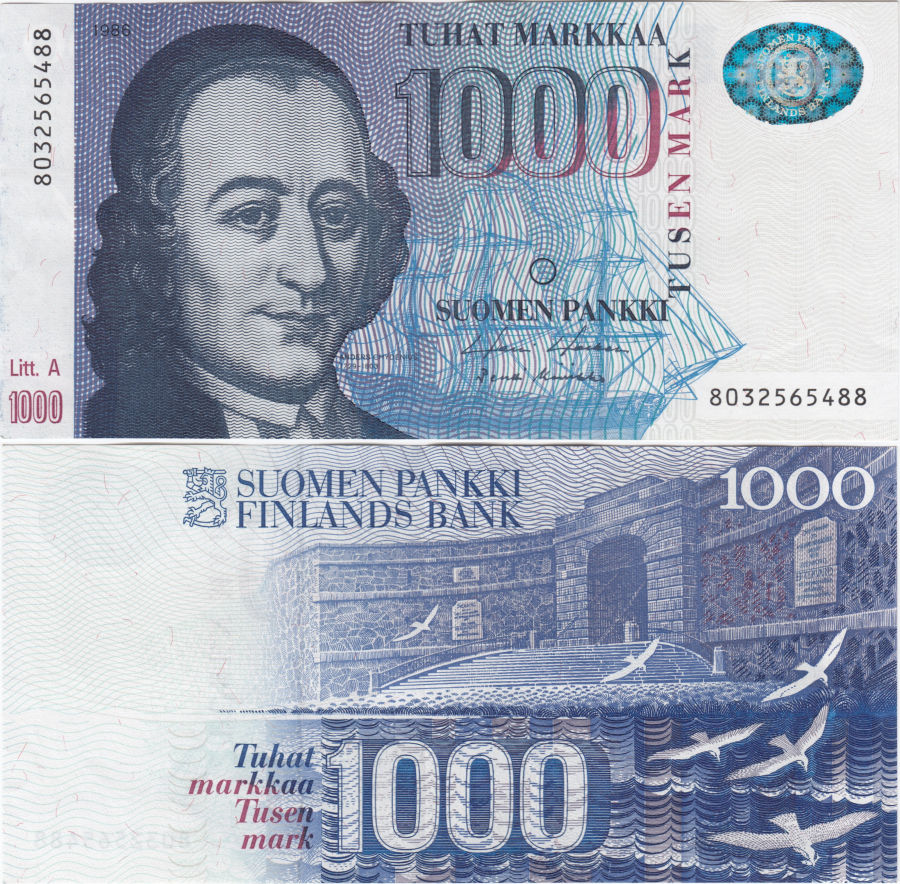 1000 Markkaa 1986 Litt.A 8032565488